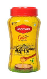 Pure Desi Cow Ghee By Godavari | High In Protein Fiber Healthy Desi Ghee Good For Parathe | (500ml) 16.9 Ounce | Jar Pack